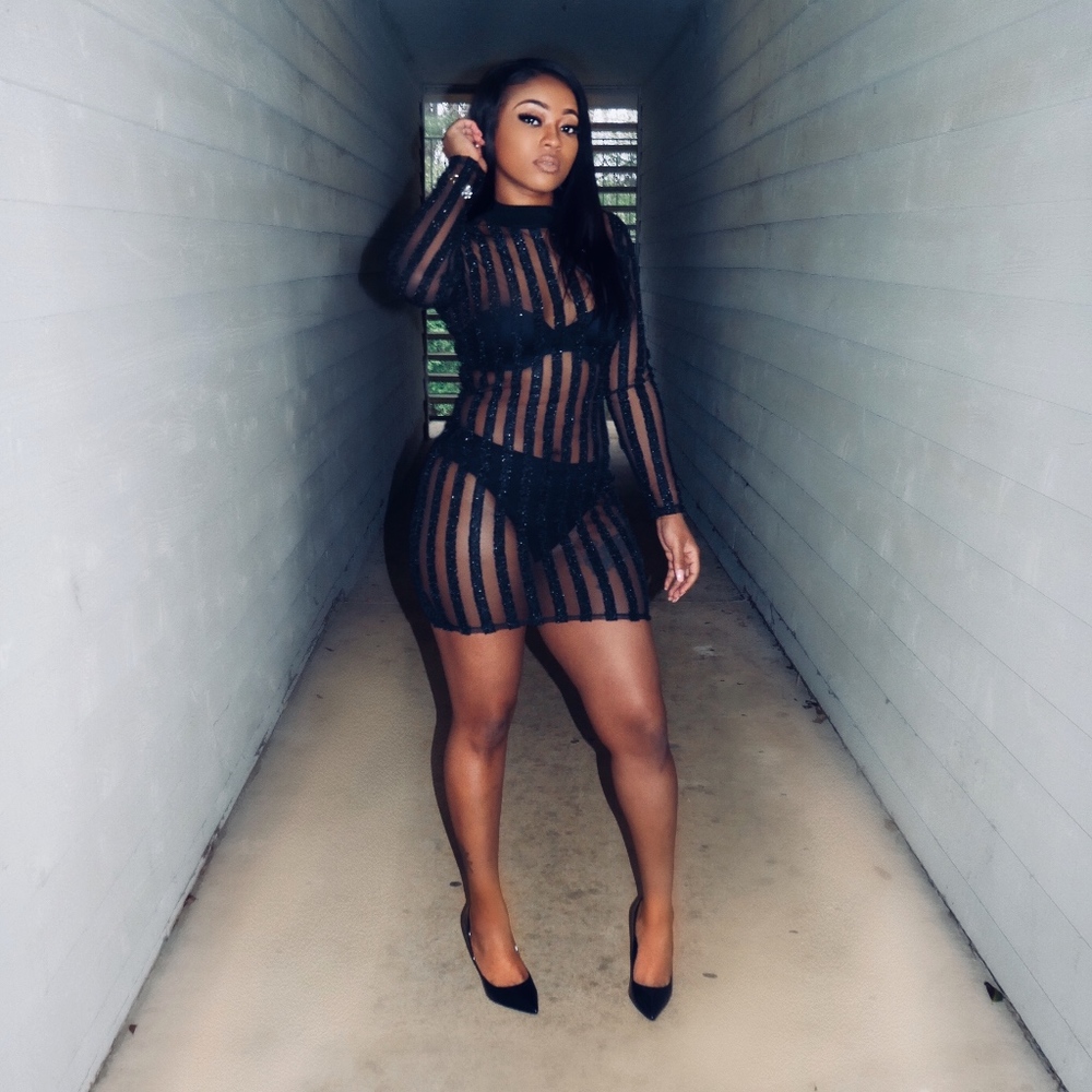 Black Bonnie Club Dress